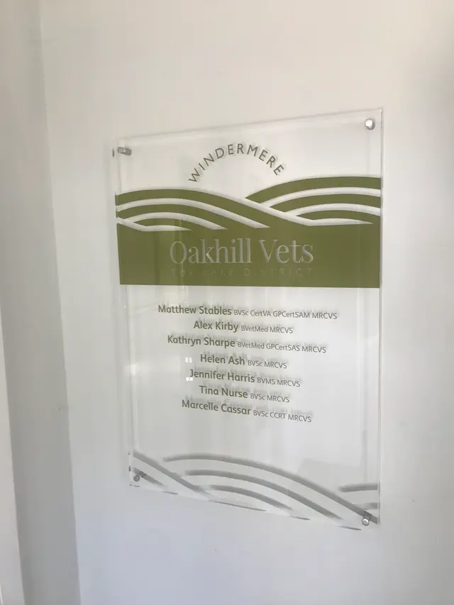 Large acrylic sign
