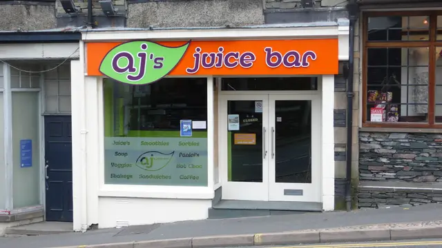 AJ's Juice Bar sign