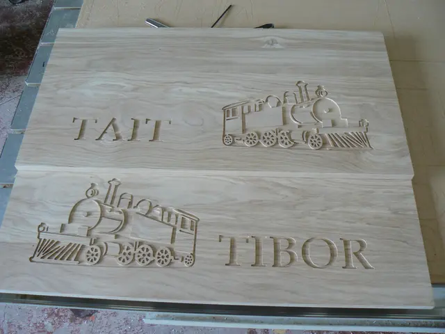 Oak panels with engraving