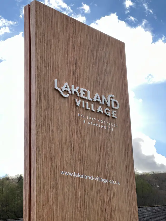 Totem with acrylic letters