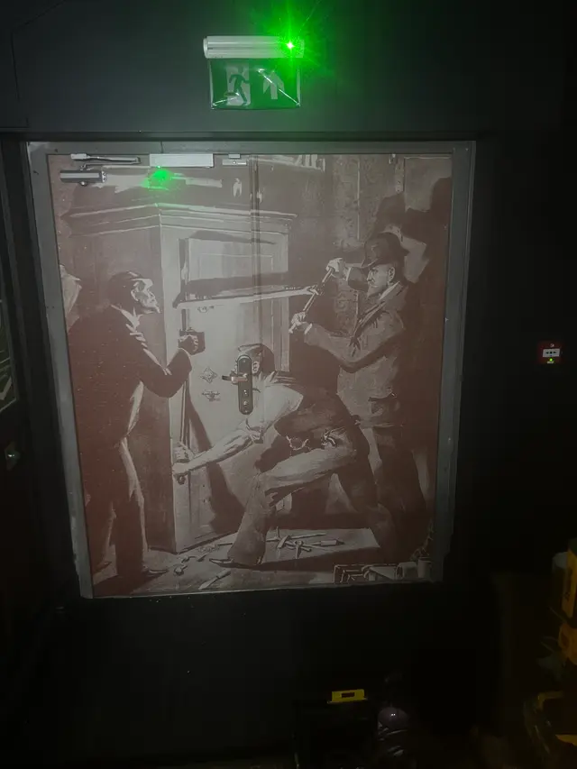Vinyl wrapping inside steel door